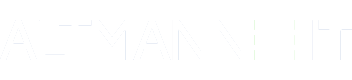 Das Logo mit drei horizontalen Balken von ALTMANN IT in weißer Schrift